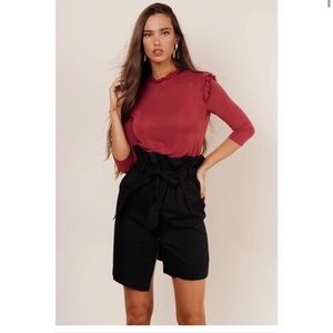 NWT Böhme Isabella Ruffle Top in Marsala